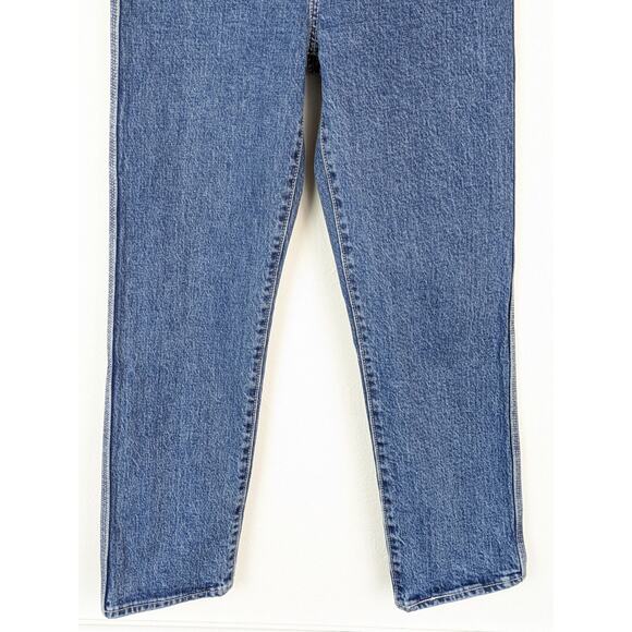 Levis Denim Jeans Wedgie Straight Button Fly Utility Big E Premium Blue Size 26 - Picture 5 of 16